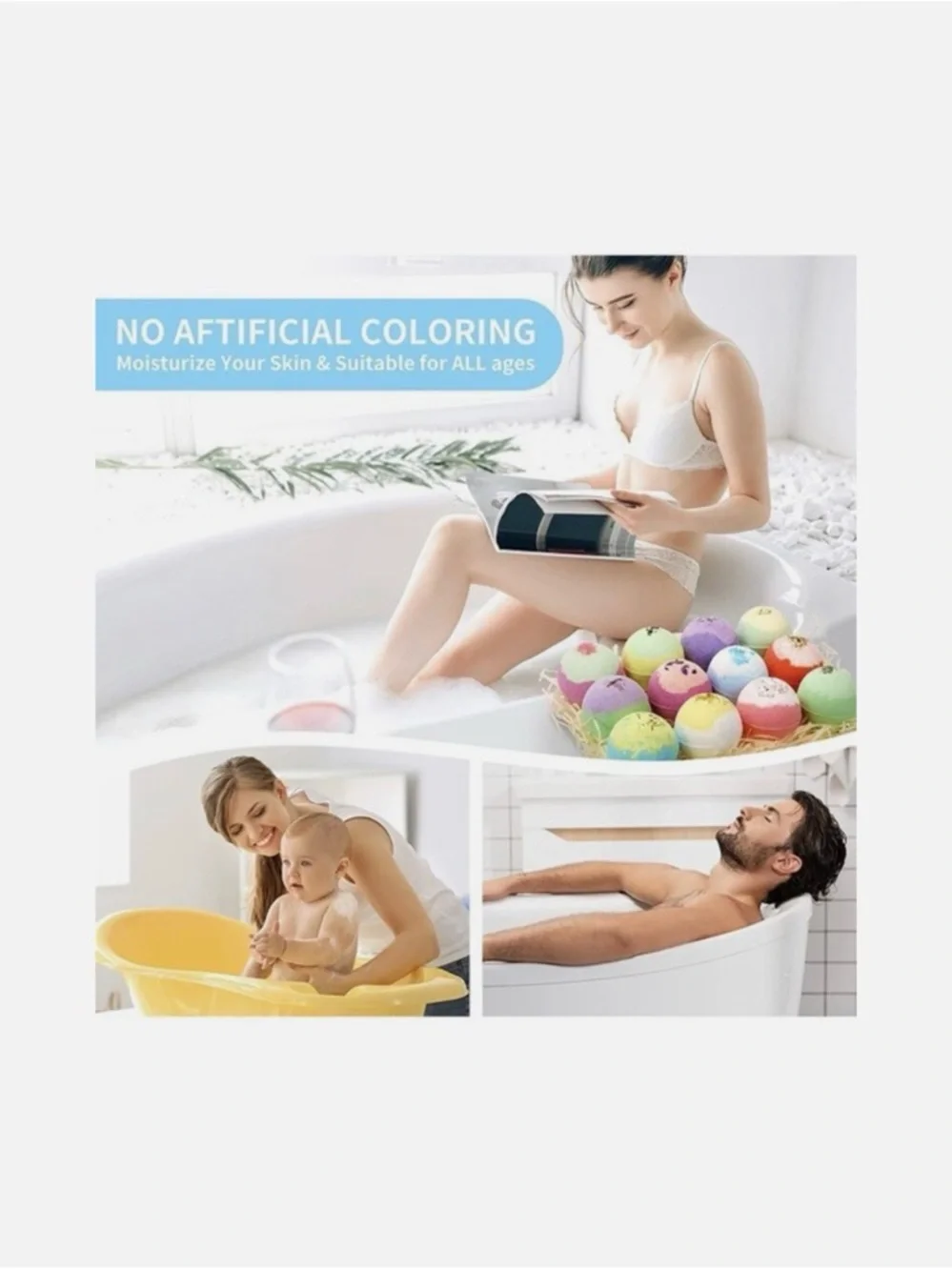 Floral Bath Bomb Set - Relaxing Scented Bath